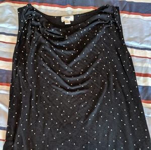 Polka dot sleeveless top